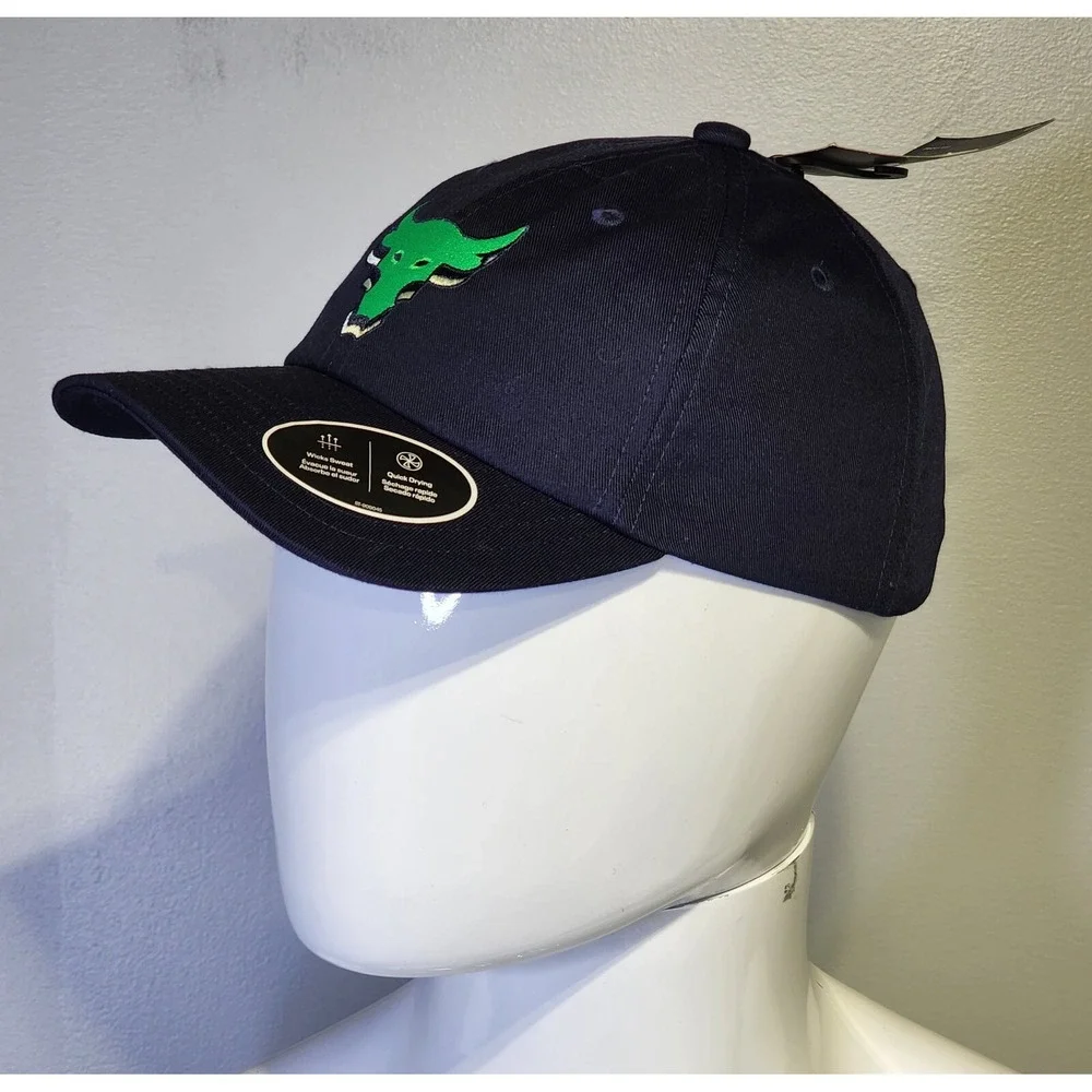 Under Armour‎  Project Rock Unisex Youth Cap Navy Blue Green Adjustable 1369814